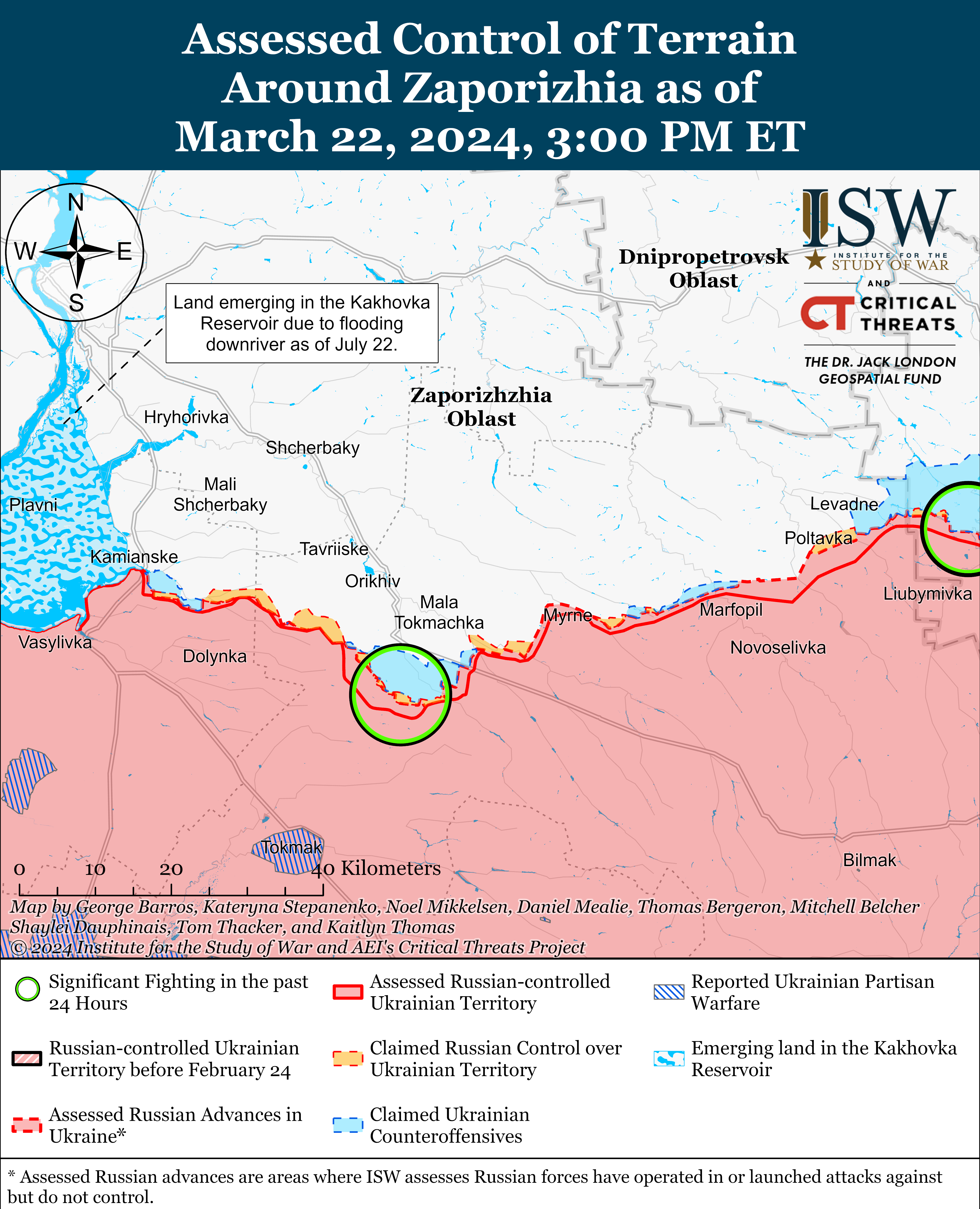 ЗСУ намагаються утримувати позиції в Херсонській області: карти ISW